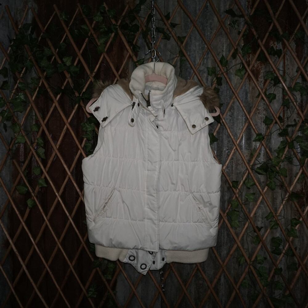 L - Vintage Y2K H2j Jackets Coats quilted zip button line